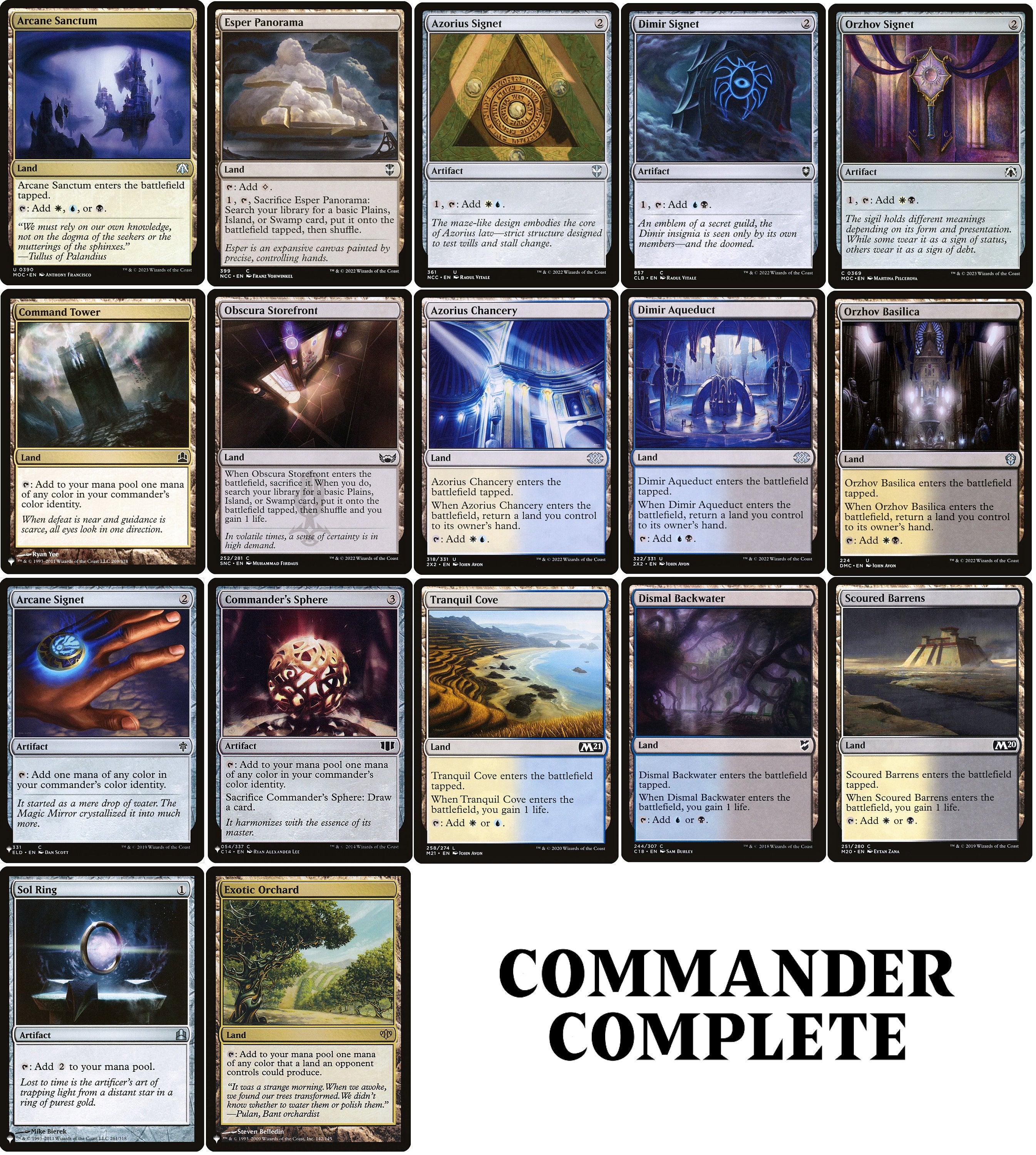 ESPER OBSCURA White/Blue/Black Mana Commander Deck Builder Starter Pac – CommanderComplete