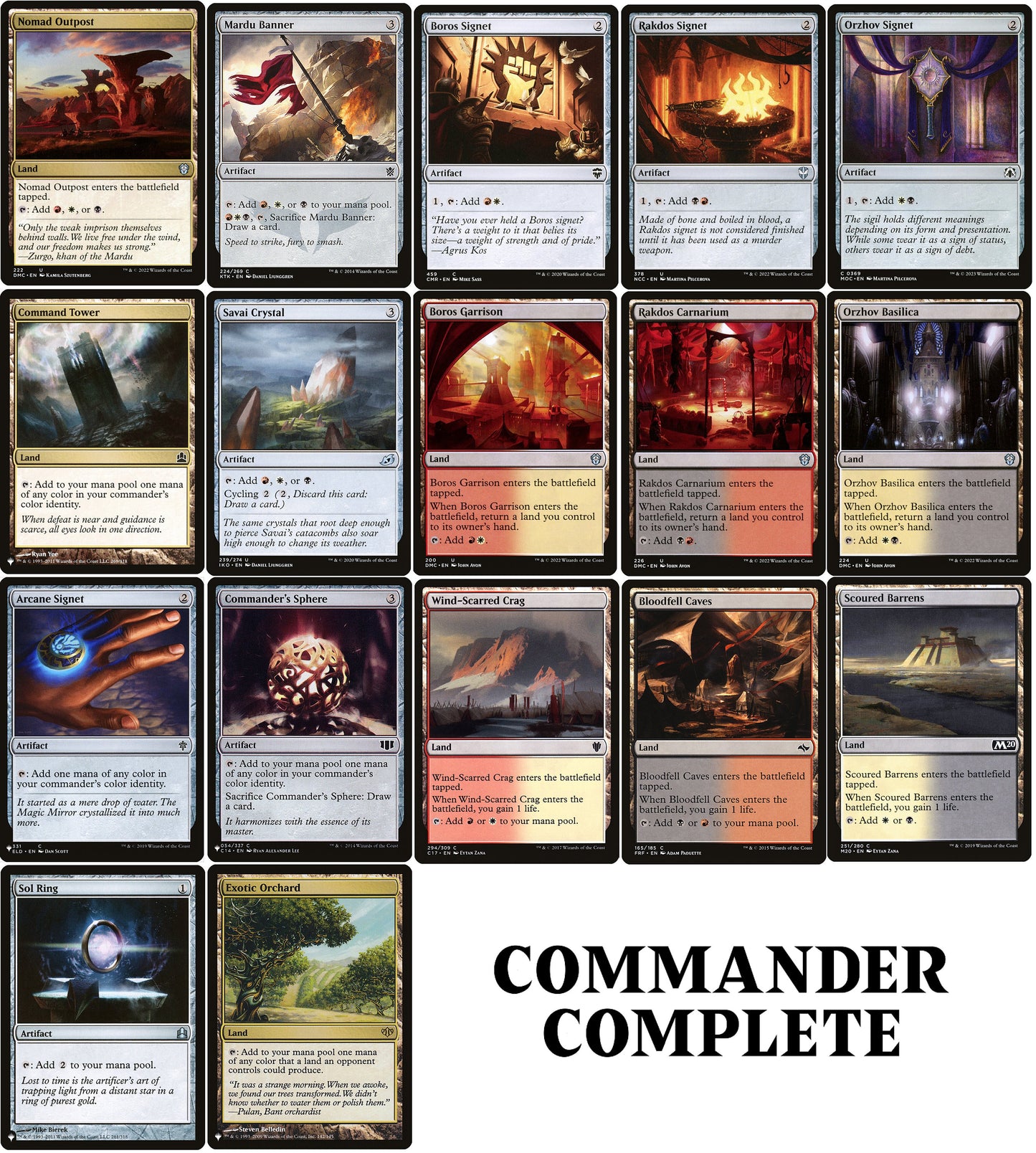 MARDU SAVAI Red/White/Black Commander Deck Builder Starter Pack Kit