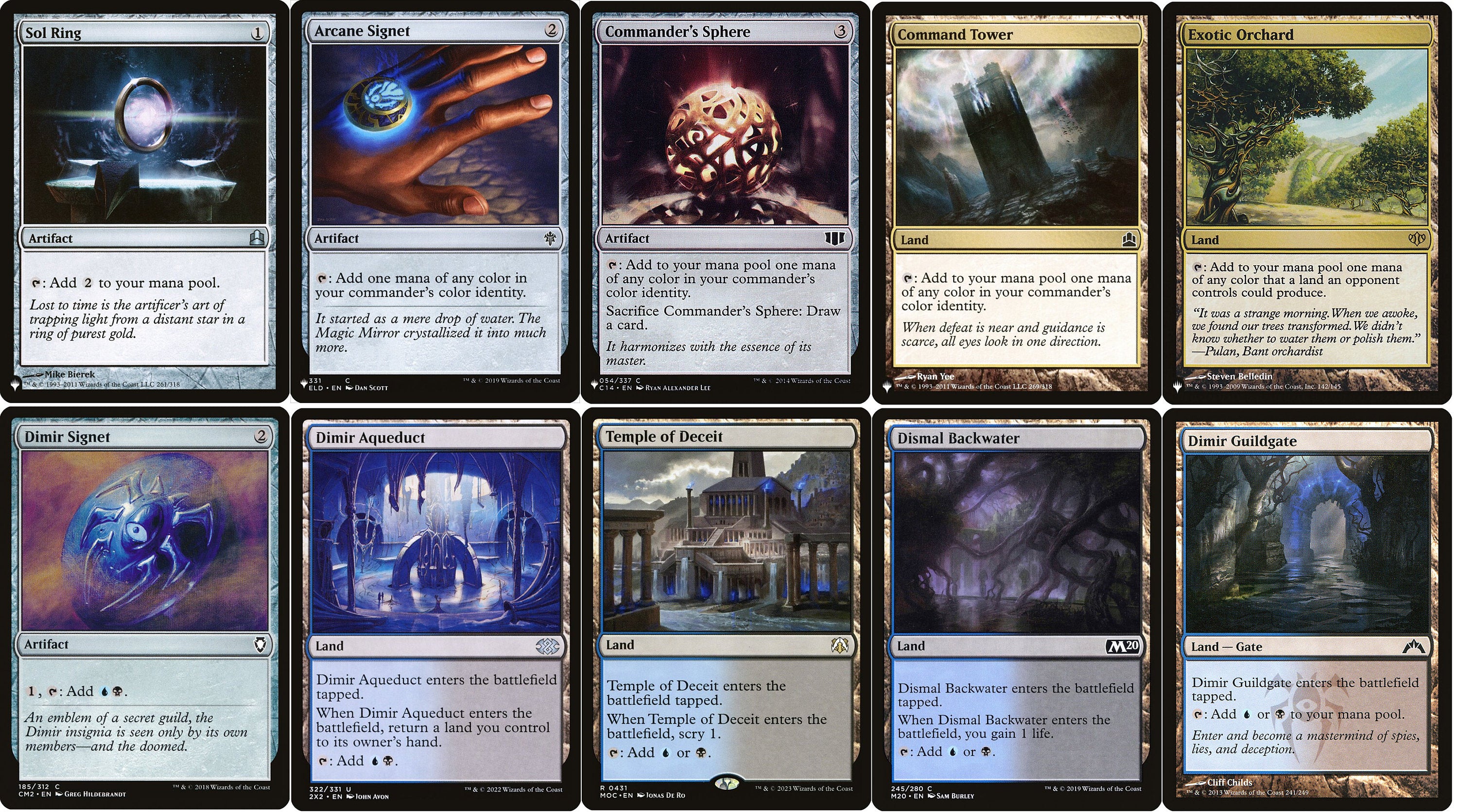 mtg dimir commander deck DIMIR Commander Deck Builder Starter Pack Kit Blue/Black MANA Lands Ar