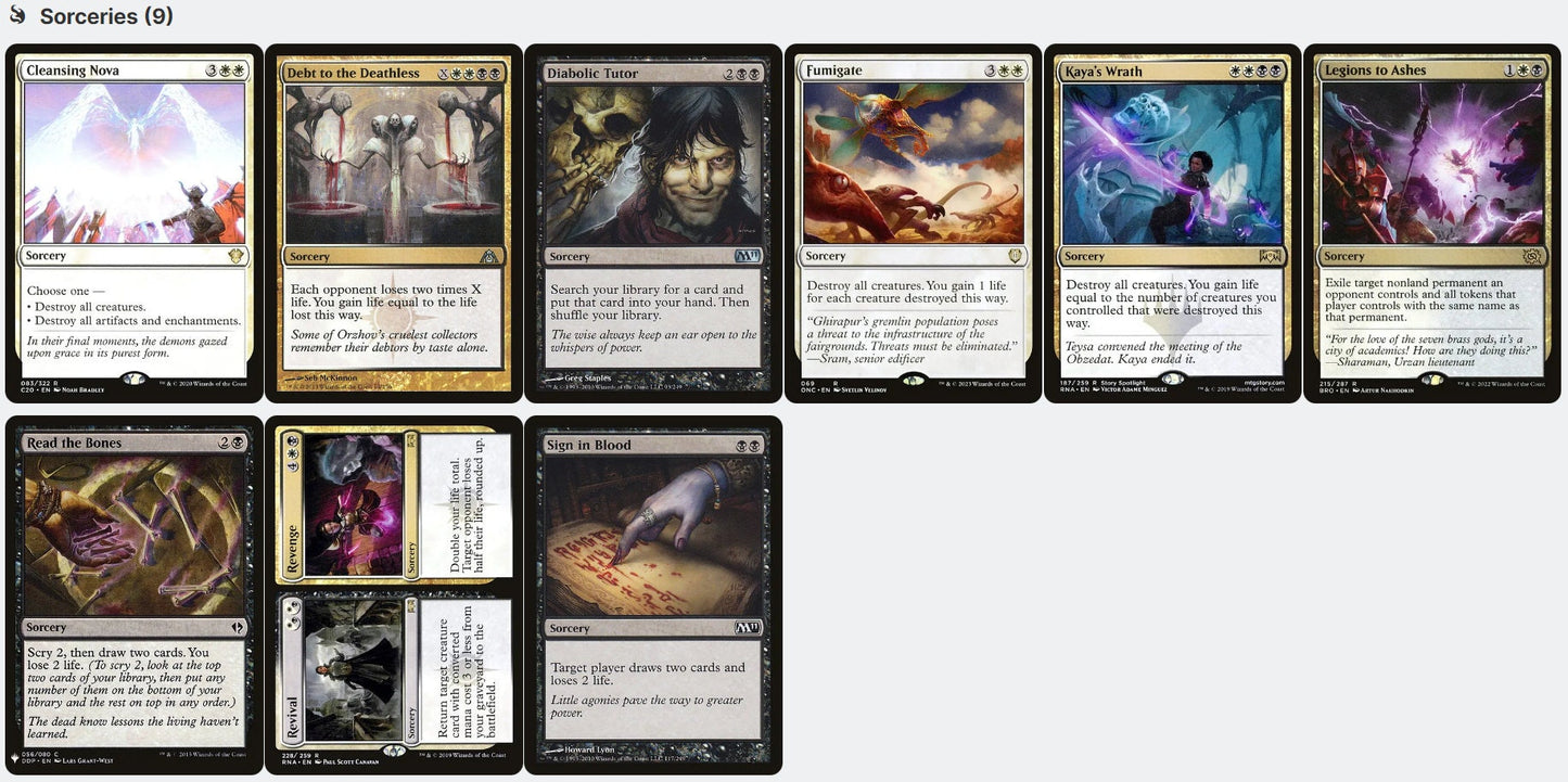 Liesa, Shroud of Dusk LIFE DRAIN LIFEGAIN Tax Magic Mtg Custom Commander Deck