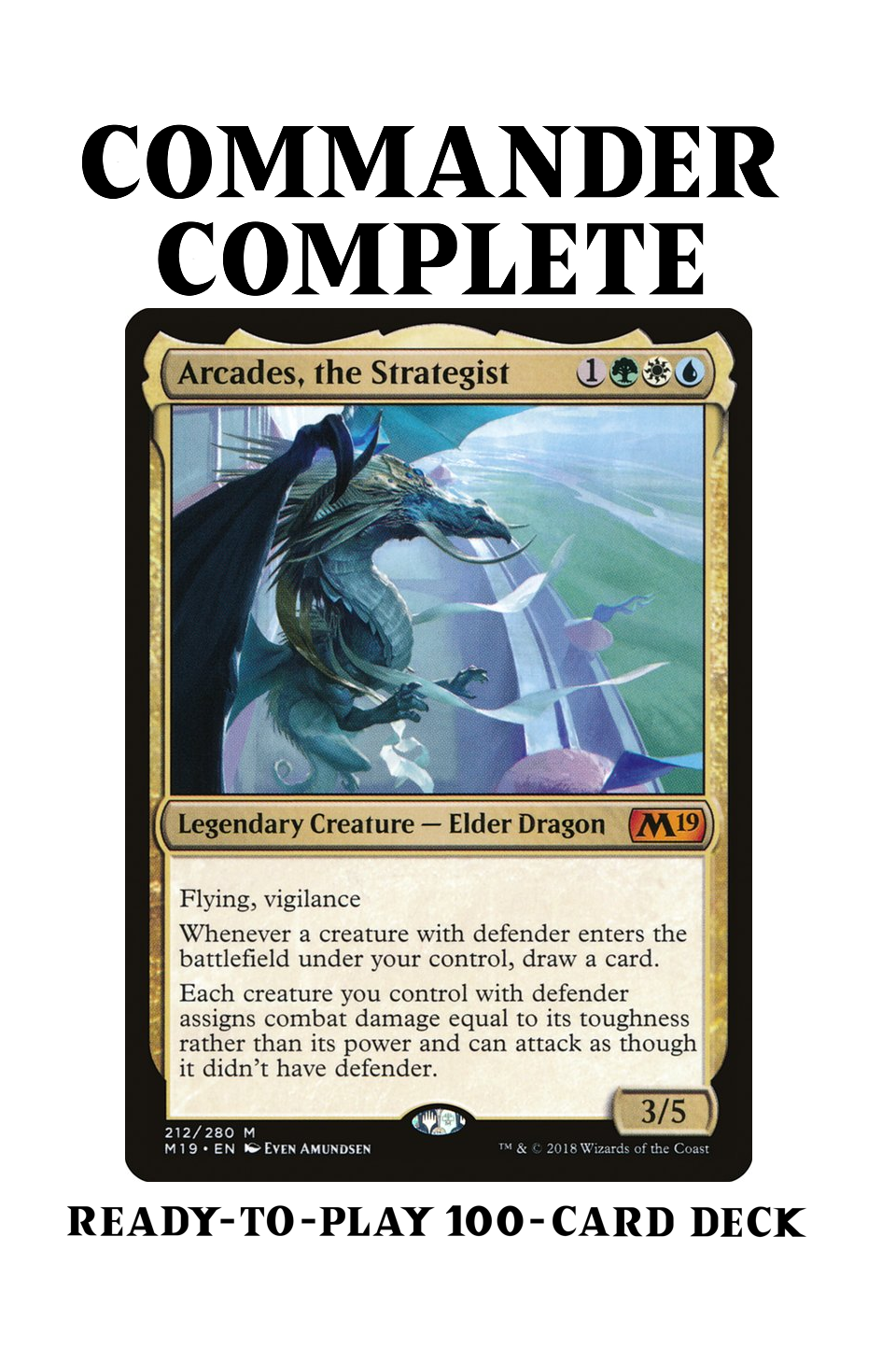 Arcades, the Strategist WALLS TOUGHNESS Matters Magic Mtg Custom Commander Deck