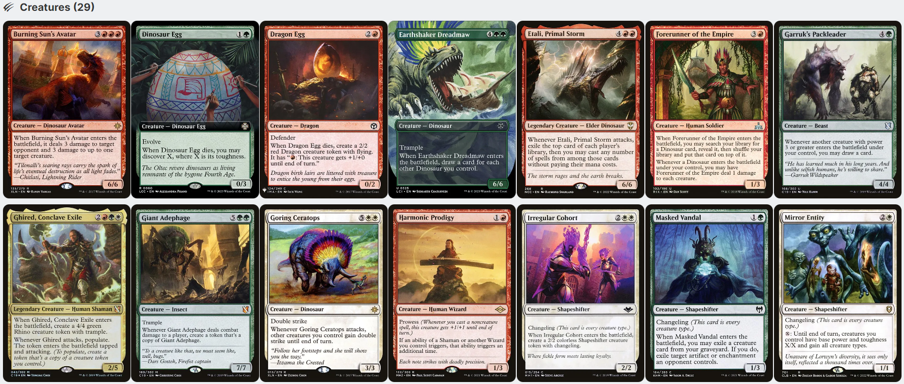 mtg atla palani commander deck Atla Palani, Nest Tender DINOSAUR EGGS Magic Mtg Commander Deck