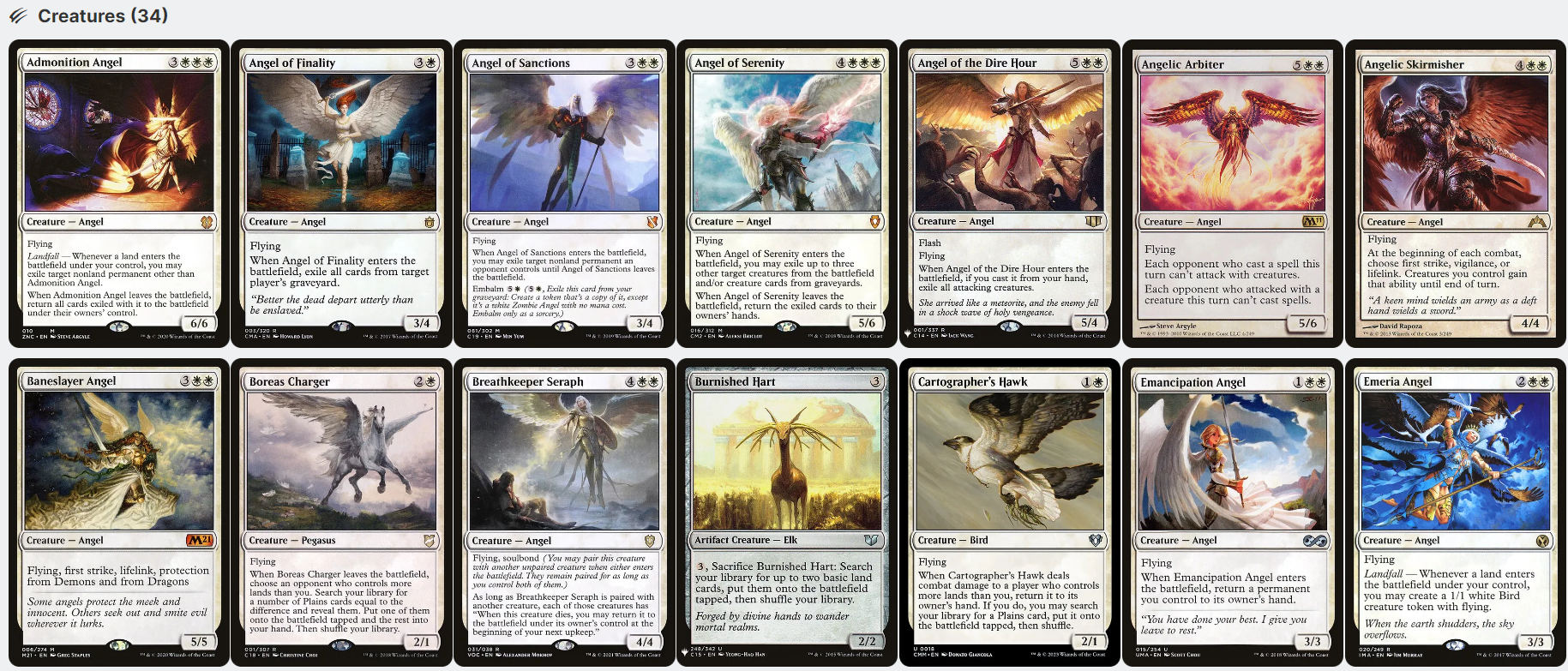 Avacyn, Angel of Hope ANGEL TRIBAL Magic MTG Custom Commander Deck Avacyn, Angel of Hope ANGEL TRIBAL Magic MTG Custom Commander Deck