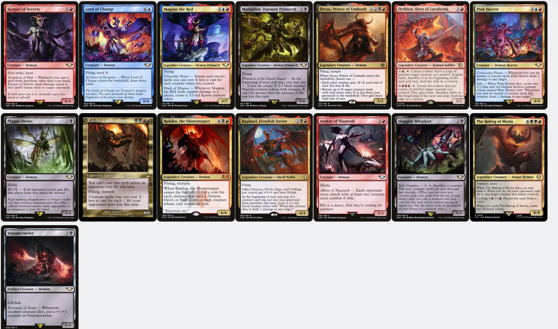 Be'lakor, the Dark Master DEMONS Warhammer 40k Magic MTG Custom Comman CommanderComplete Be'lakor, the Dark Master DEMONS Warhammer 40k Magic MTG Custom Comman CommanderComplete