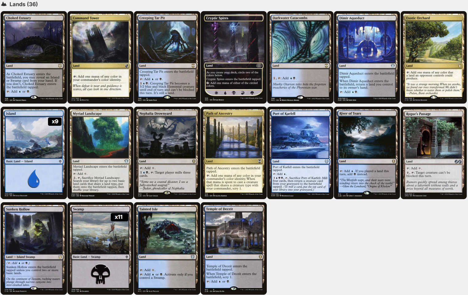 Captain N'ghathrod Horror Tribal Mill Magic MTG Commander Deck