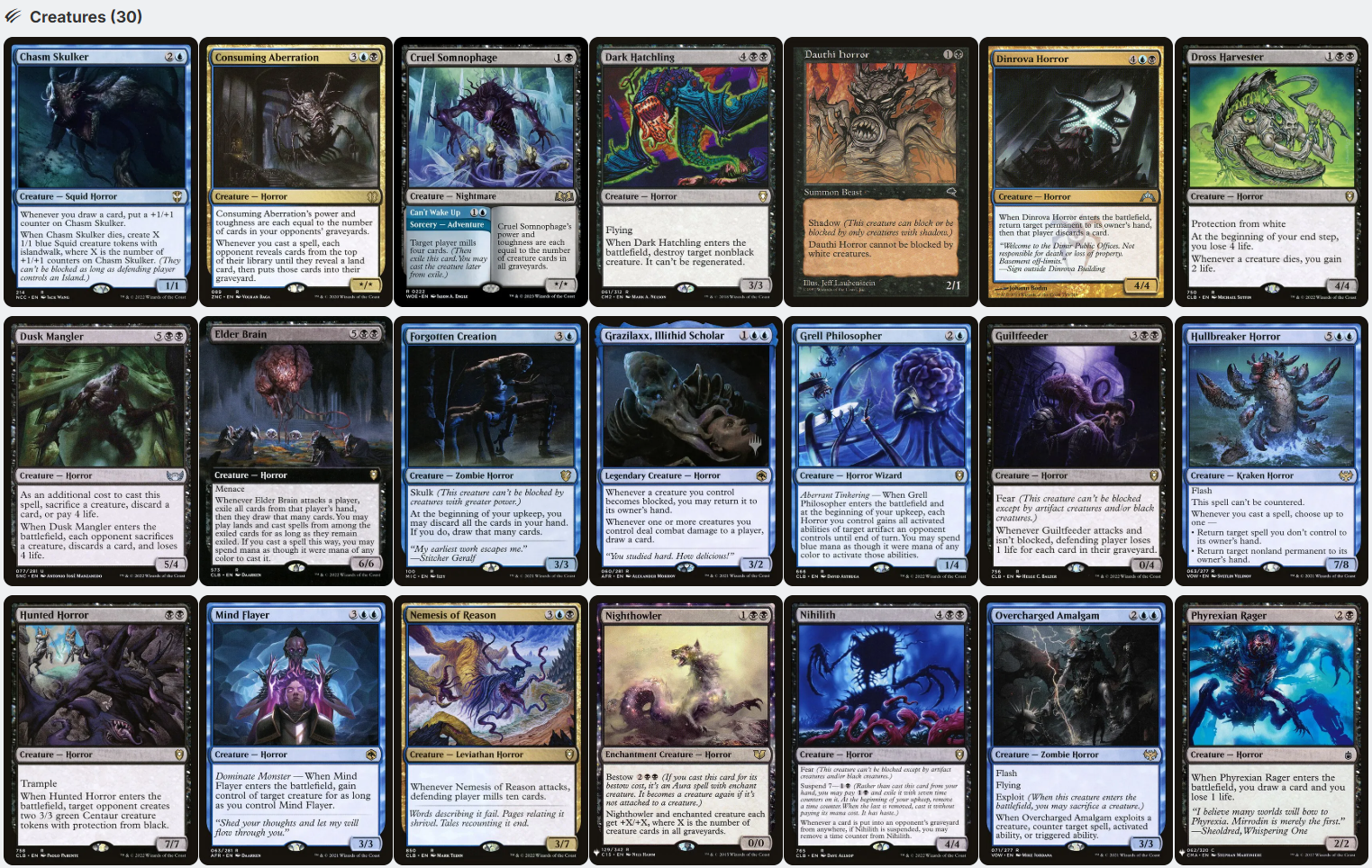 Captain N'ghathrod Horror Tribal Mill Magic MTG Commander Deck Captain N'ghathrod Horror Tribal Mill Magic MTG Commander Deck