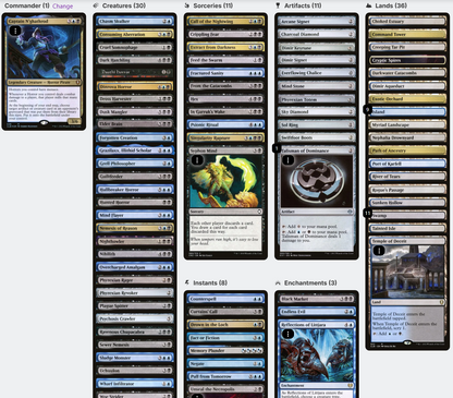 Captain N'ghathrod Horror Tribal Mill Magic MTG Commander Deck –  CommanderComplete
