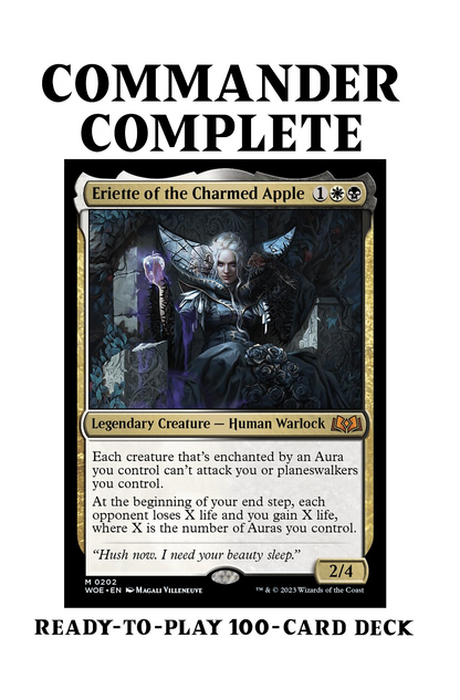 mtg black life drain cards Eriette of the Charmed Apple AURAS LIFE DRAIN Magic MTG Custom Command – CommanderComplete