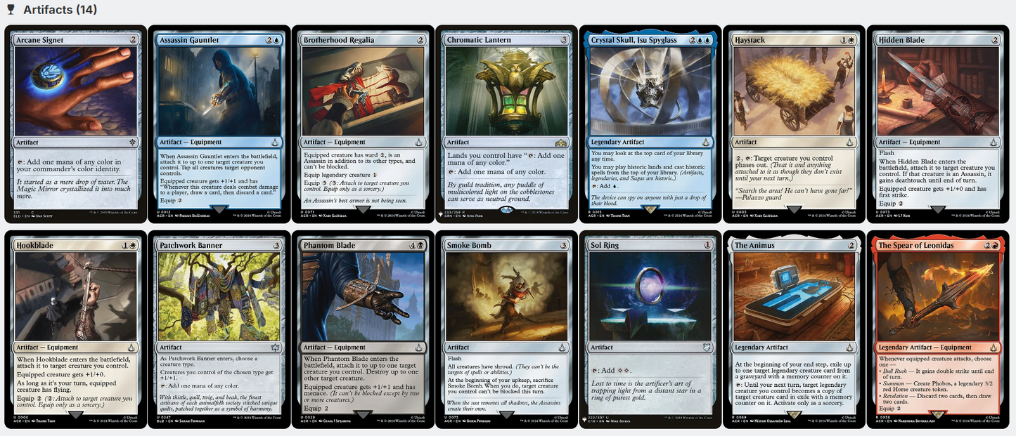 Ezio Auditore da Firenze ASSASSINS Magic MTG Custom Commander Deck