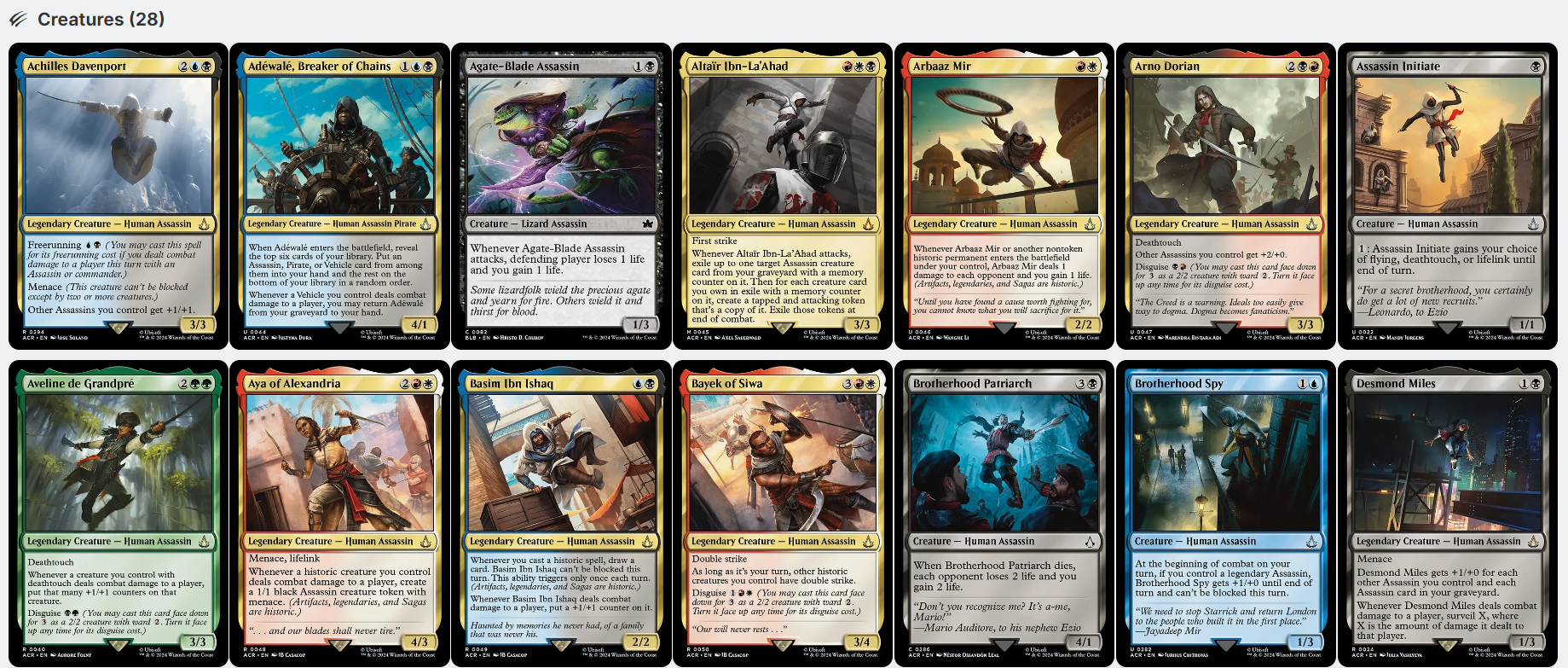 Ezio Auditore da Firenze ASSASSINS Magic MTG Custom Commander Deck CommanderComplete Ezio Auditore da Firenze ASSASSINS Magic MTG Custom Commander Deck CommanderComplete