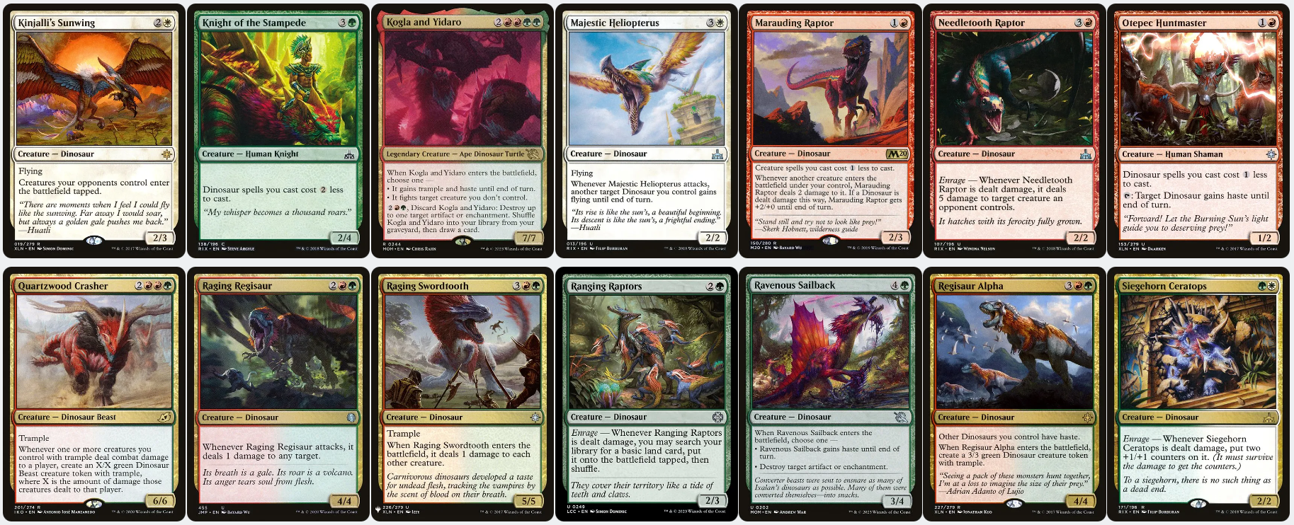 mtg dinosaur commander deck list Gishath, Sun's Avatar DINOSAUR Tribal Magic MTG Commander Deck – CommanderComplete