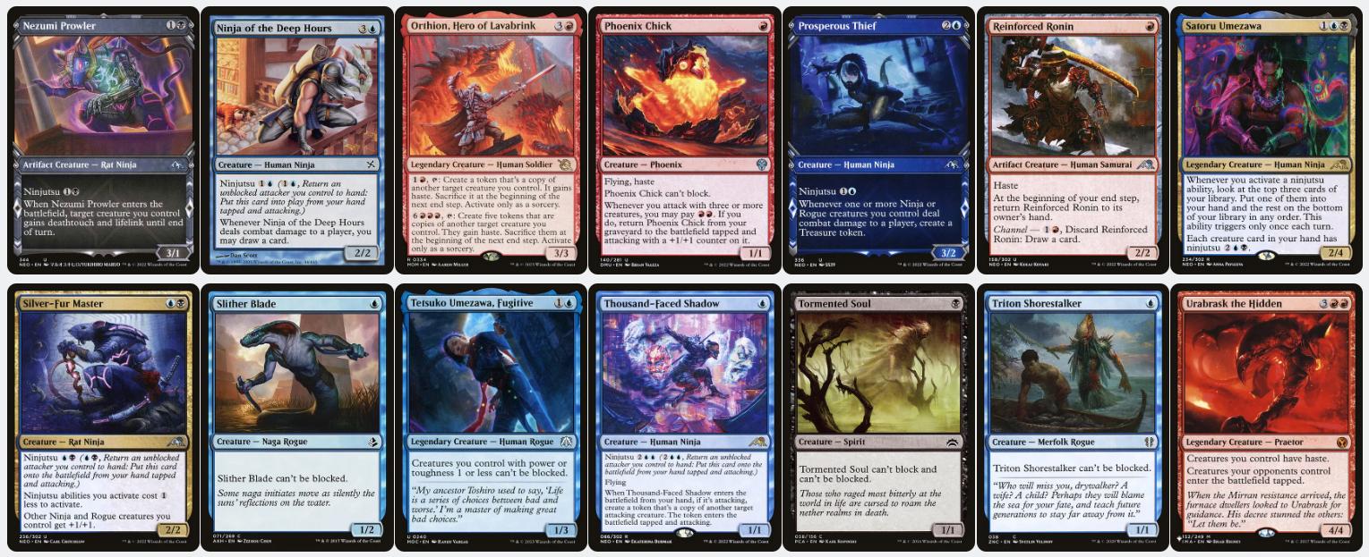 mtg haste commander deck Goro-Goro and Satoru NINJAS and HASTE Magic MtG Commander Deck
