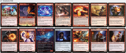 Imodane, the Pyrohammer BURN SPELLS Wilds of Eldraine WOE Magic MTG Custom Commander Deck