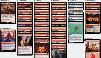 Imodane, the Pyrohammer BURN SPELLS Wilds of Eldraine WOE Magic MTG Custom Commander Deck