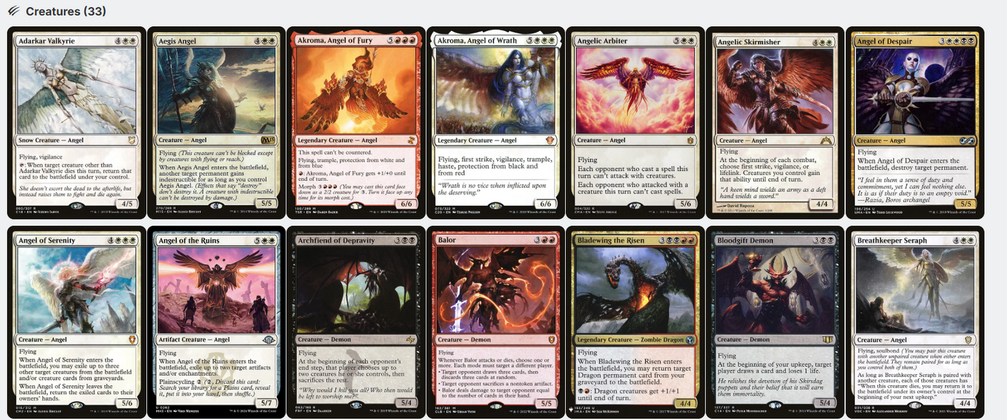 mtg angel demon commander deck Kaalia of the Vast Angels Demons Dragons Magic MTG Commander Deck