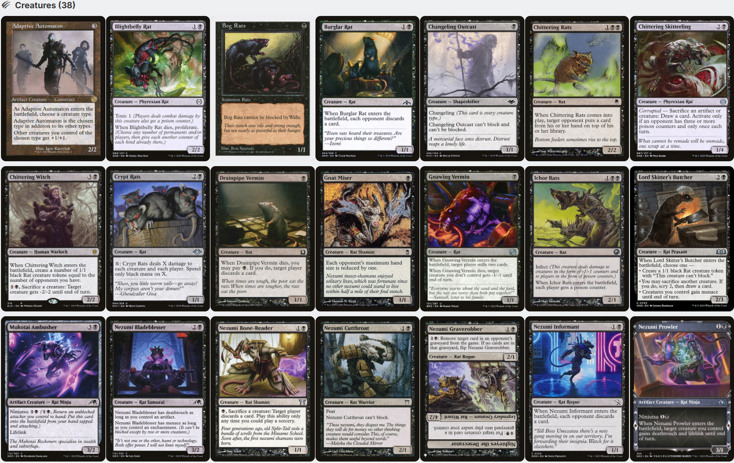 Karumonix, Rat King POISON TOXIC RAT Tribal Magic Mtg Custom Commander – CommanderComplete