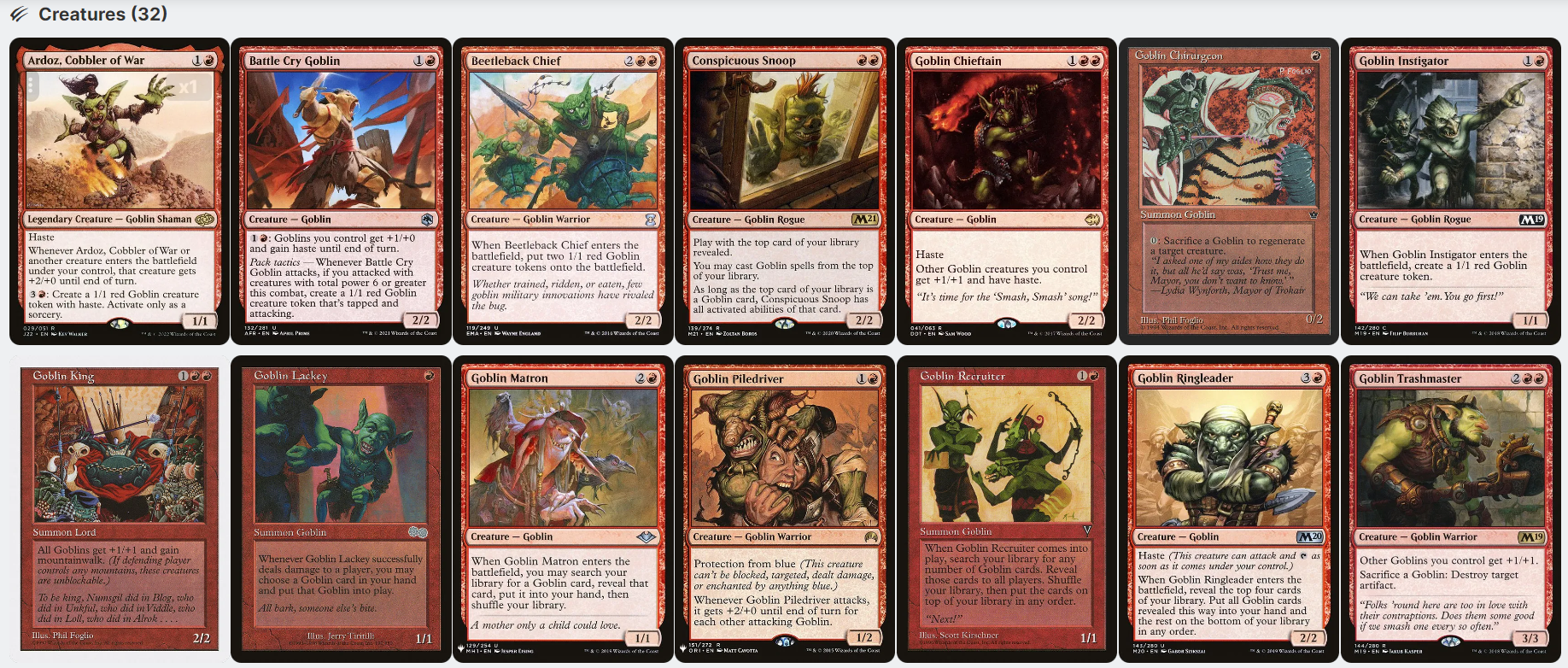 Krenko, Mob Boss ELITE Goblin Tribal Tokens MTG Custom Commander Deck – CommanderComplete