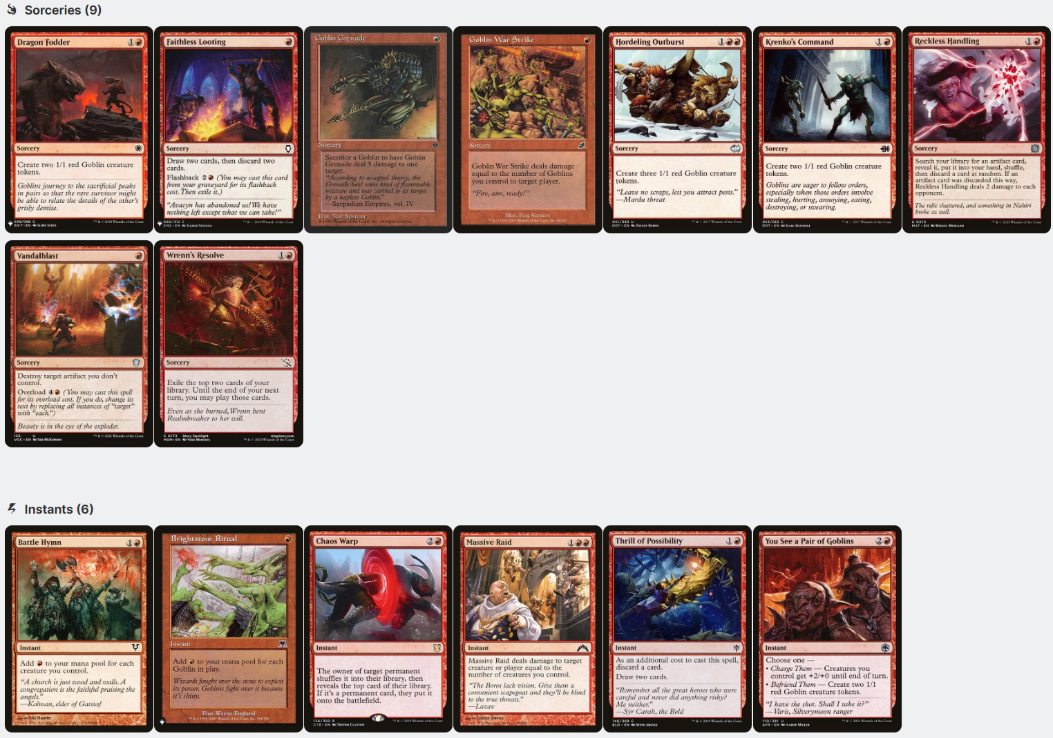 Krenko, Mob Boss ELITE Goblin Tribal Tokens MTG Custom Commander Deck CommanderComplete Krenko, Mob Boss ELITE Goblin Tribal Tokens MTG Custom Commander Deck CommanderComplete