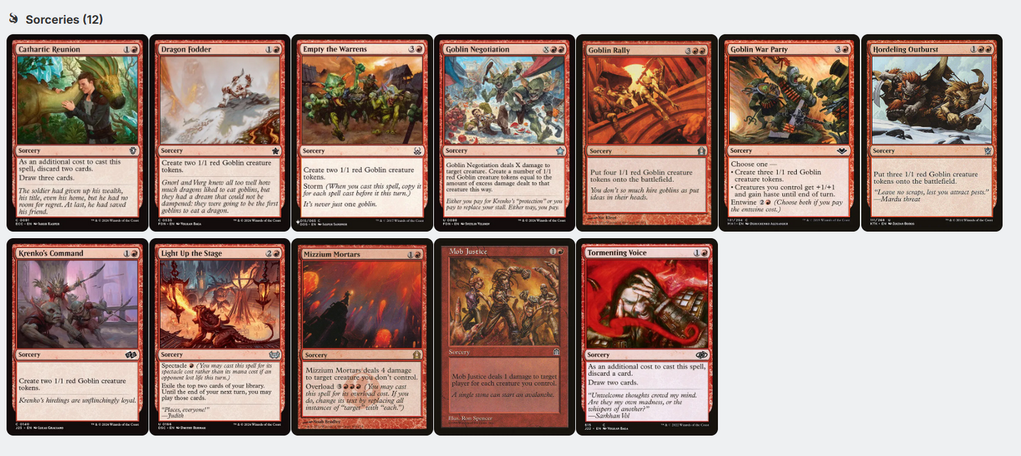 Krenko, Mob Boss Goblin Tribal Tokens Magic MTG Commander Deck –  CommanderComplete