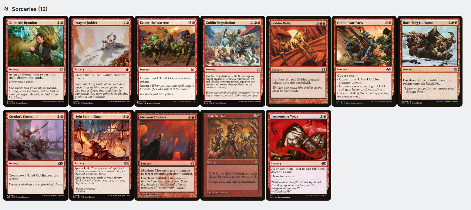 Krenko, Mob Boss Goblin Tribal Tokens Magic MTG Commander Deck