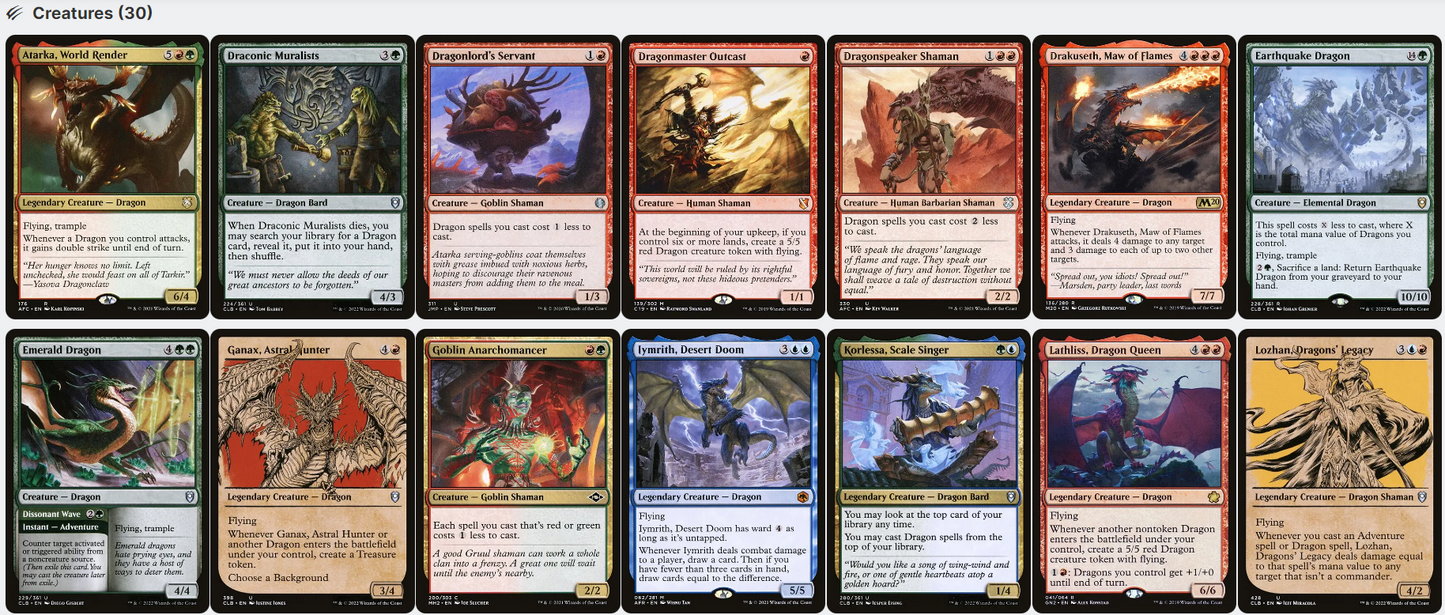 mtg miirym commander deck MTG Commander Dragon Deck EDH Deck Miirym, Sentinel Wyrm 100 Magic Cards Custom Deck Dragons Kindred