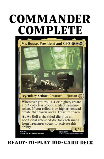 Mr. House, President and CEO DICE ROLLS TREASURE Fallout Magic MTG Cus CommanderComplete Mr. House, President and CEO DICE ROLLS TREASURE Fallout Magic MTG Cus CommanderComplete