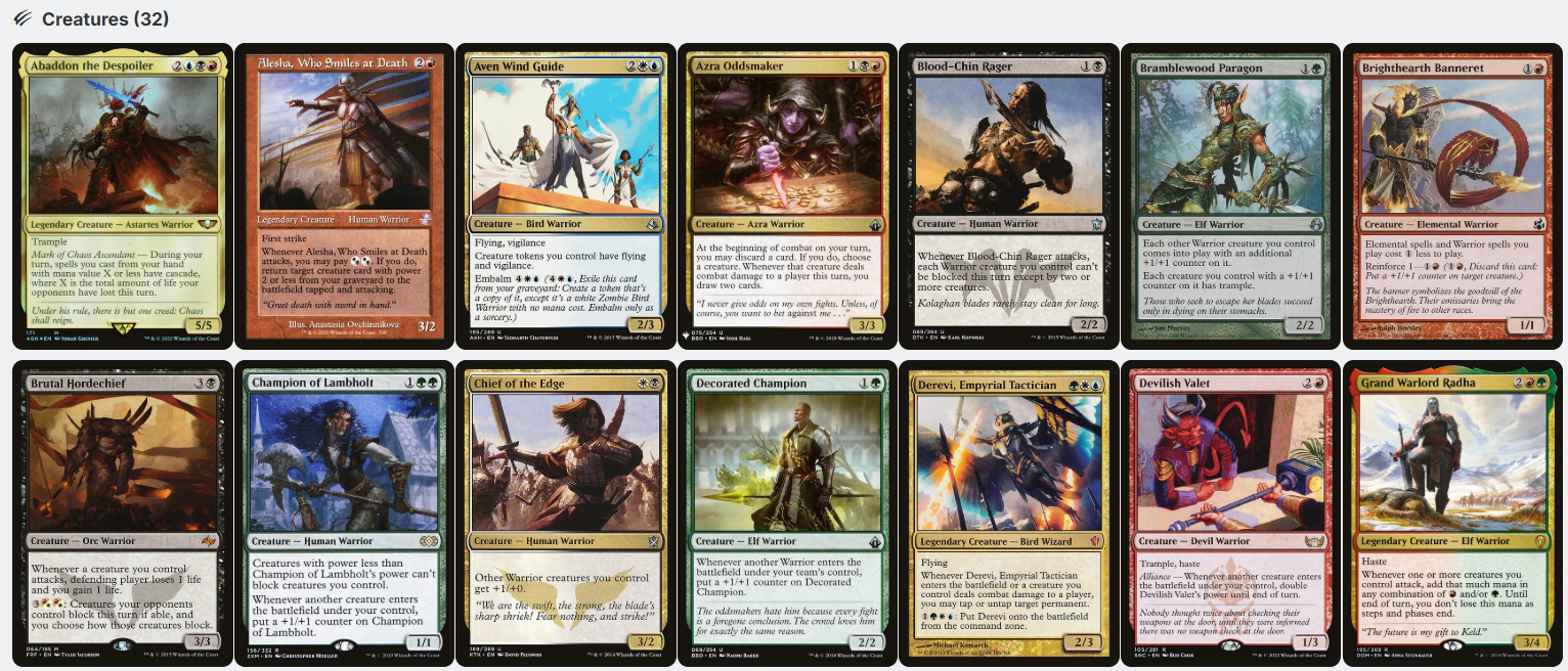 Najeela, Blade Blossom WARRIORS FIVE-COLOR Magic Mtg Custom Commander –  CommanderComplete