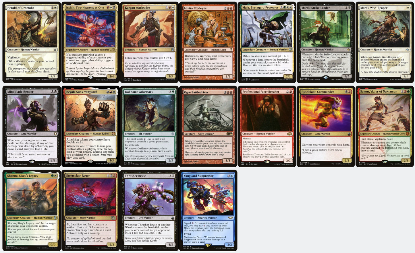 Najeela, Blade Blossom WARRIORS FIVE-COLOR Magic Mtg Custom Commander Deck