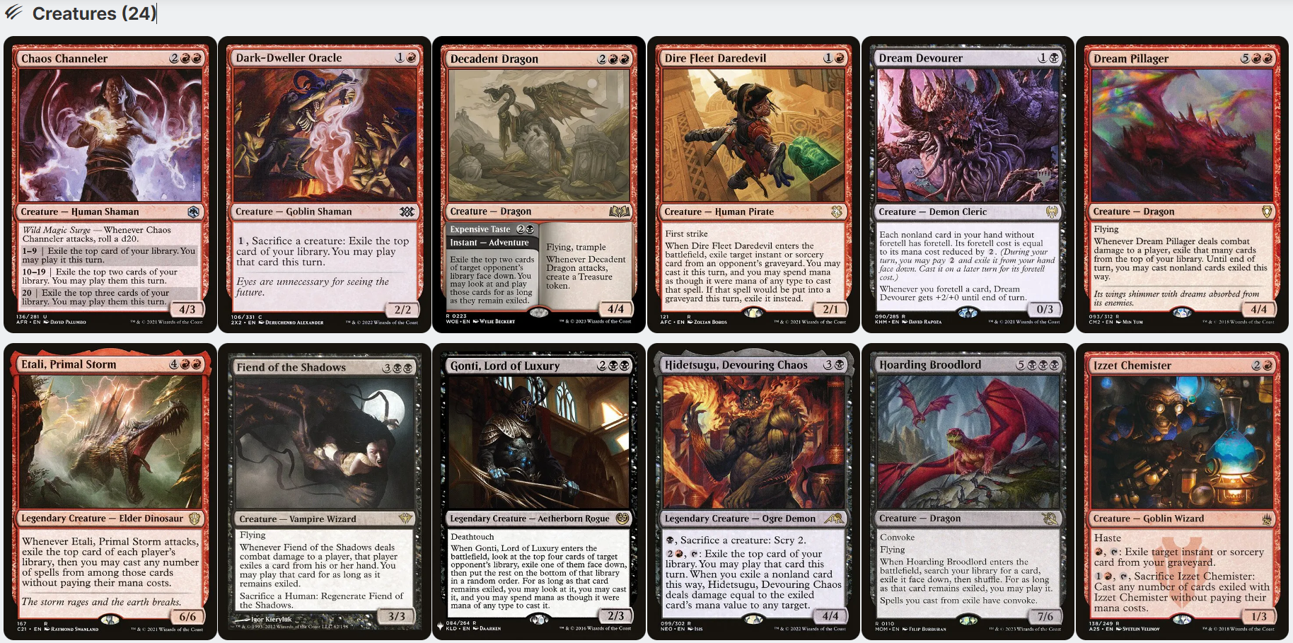 mtg prosper commander deck Prosper, Tome-Bound TREASURE Cards from EXILE Magic MTG Custom Command – CommanderComplete
