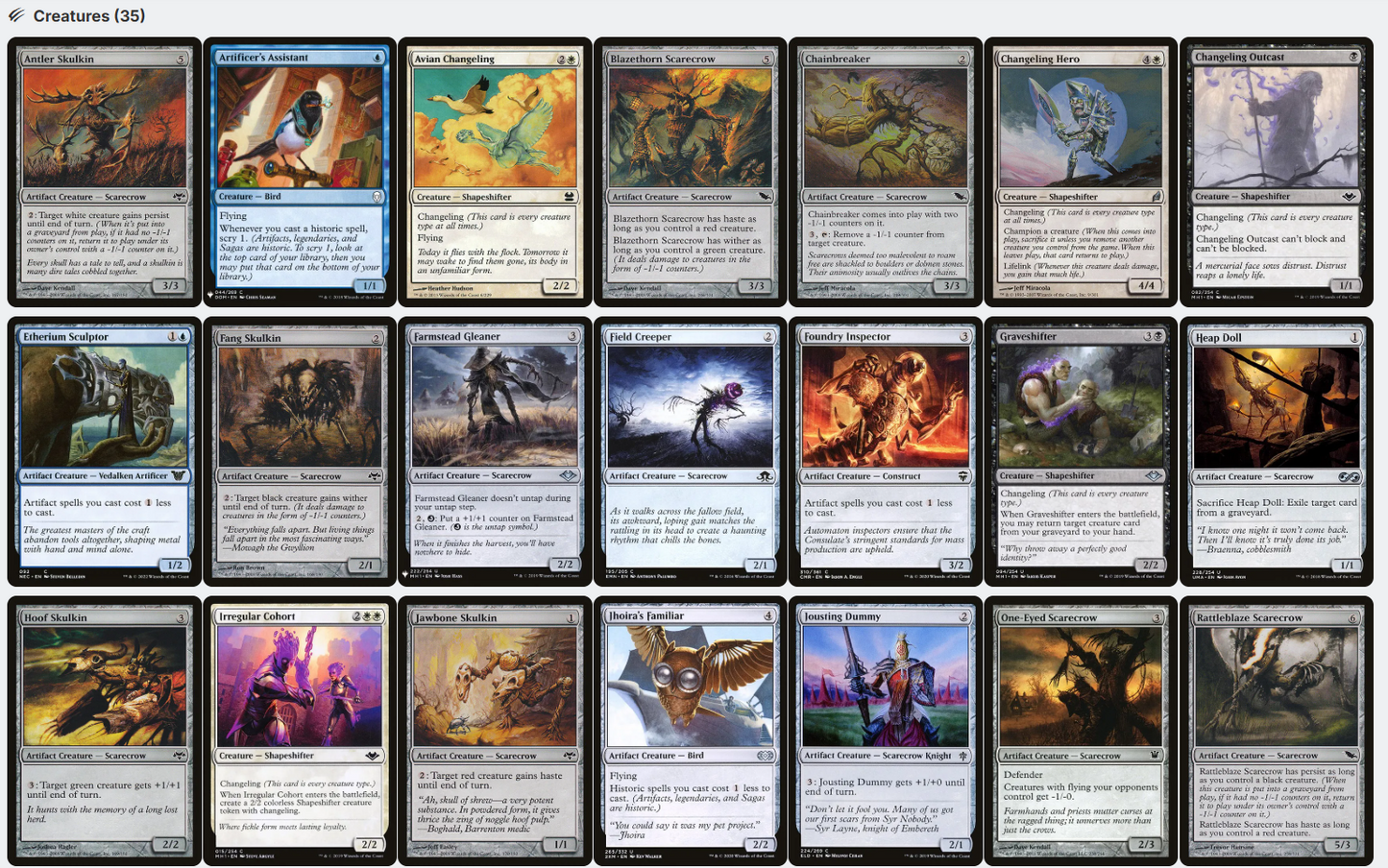 Reaper King Scarecrow Tribal Five-Color Magic MTG Commander Deck