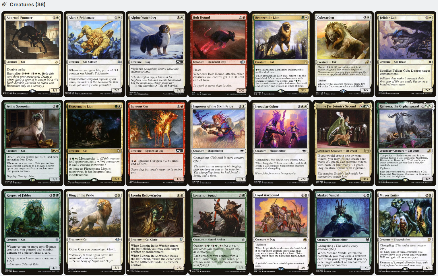 mtg cards with cats Rin and Seri, Inseparable Cats and Dogs Tribal Tokens Magic MTG Comman –  CommanderComplete