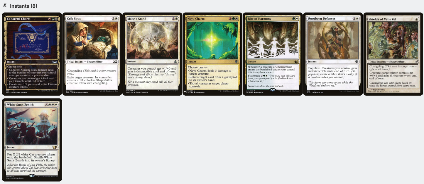 Rin and Seri, Inseparable Cats and Dogs Tribal Tokens Magic MTG Commander Deck