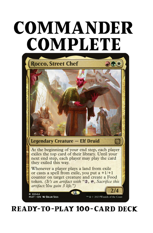 Rocco, Street Chef FOOD +1/1 COUNTERS Cabaretti Magic MTG Custom Commander Deck