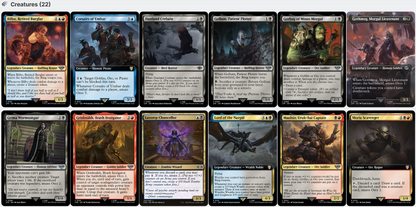Sauron, the Dark Lord LotR THE RING TEMPS YOU AMASS ORCS Magic Mtg Custom Commander Deck