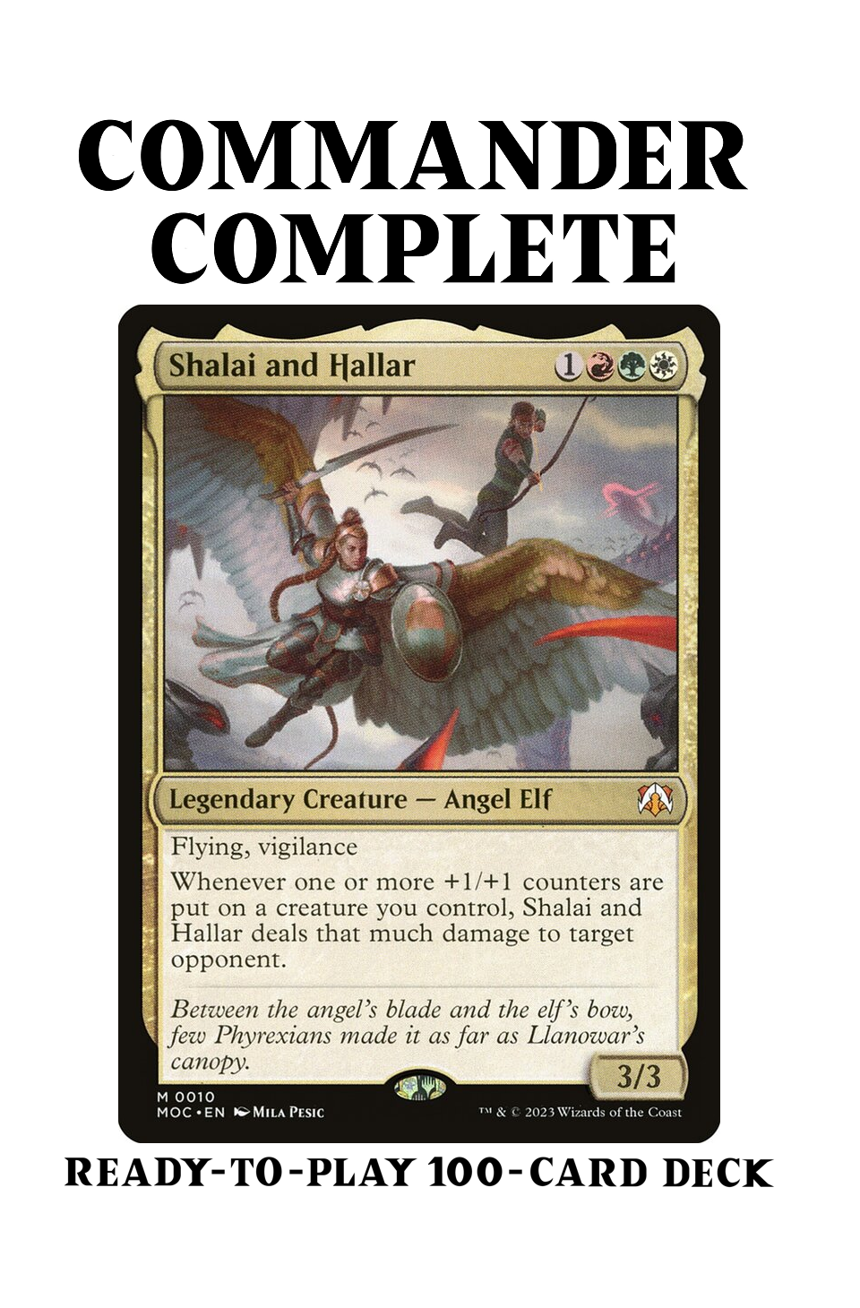 Shalai and Hallar +1/+1 COUNTERS Magic MTG Commander Deck