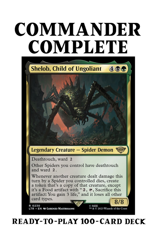 Shelob, Child of Ungoliant LotR SPIDERS FOOD Magic MTG Custom Commander Deck