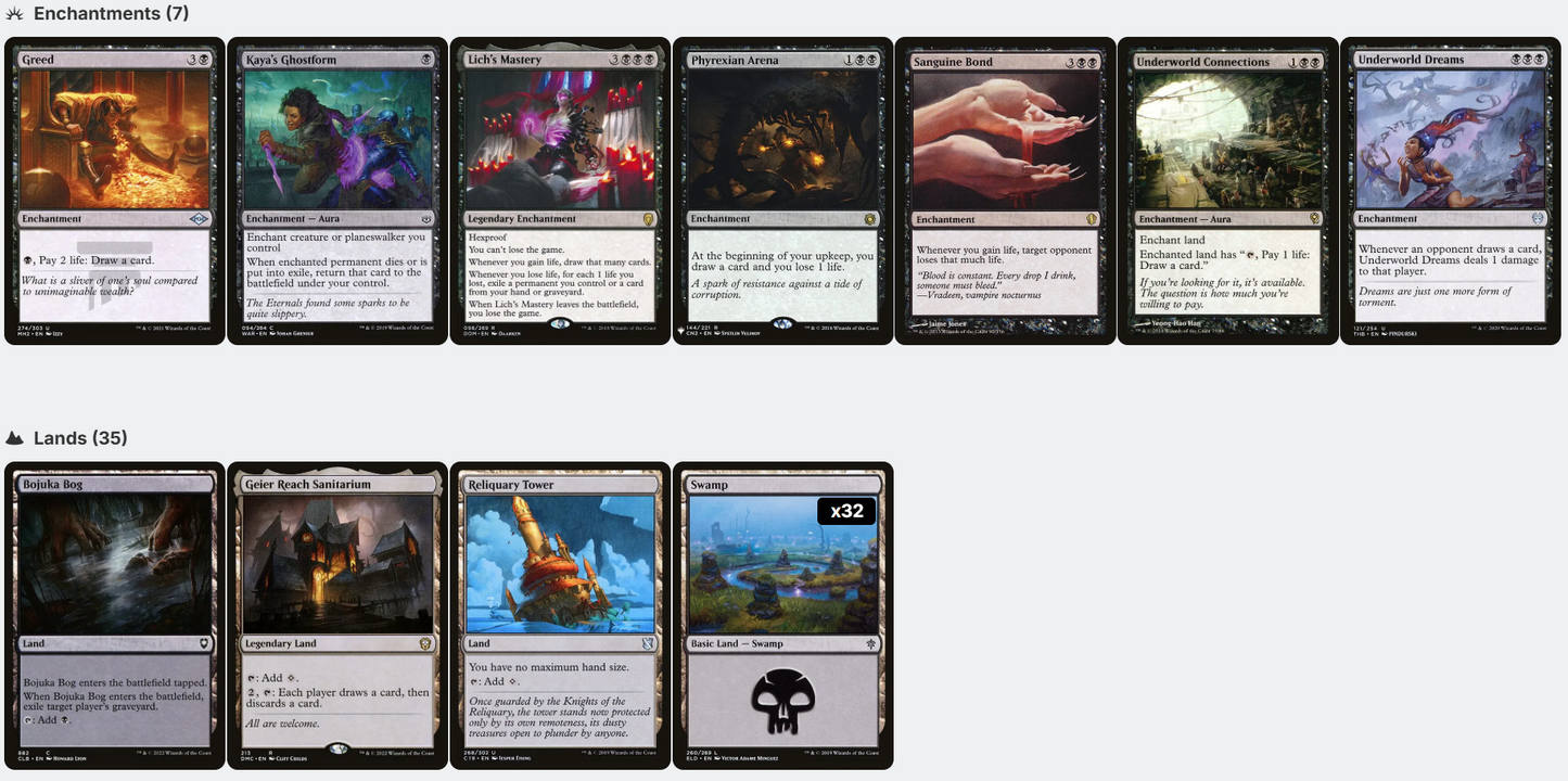 Sheoldred, the Apocalypse Forced Card Draw Life Drain Magic MTG Commander  Deck