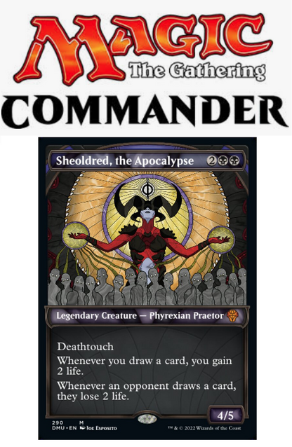 Sheoldred, the Apocalypse Forced Card Draw Life Drain Magic MTG Commander Deck *NO COMMANDER*