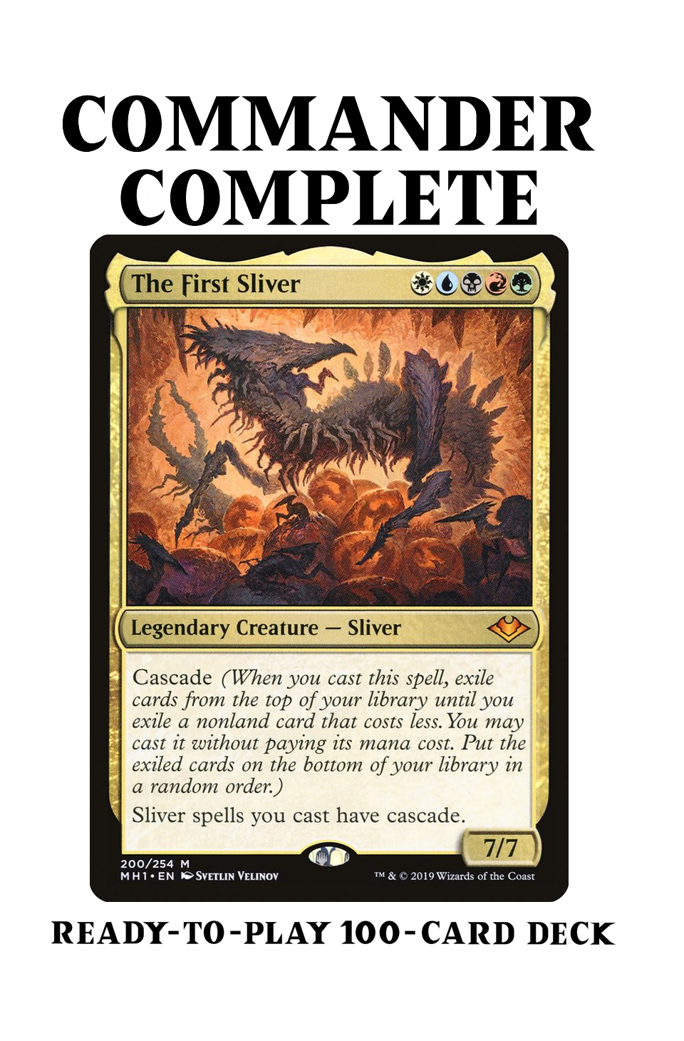 The First Sliver SLIVER CASCADE Magic MTG Custom Commander Deck