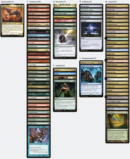 The First Sliver SLIVER CASCADE Magic MTG Custom Commander Deck