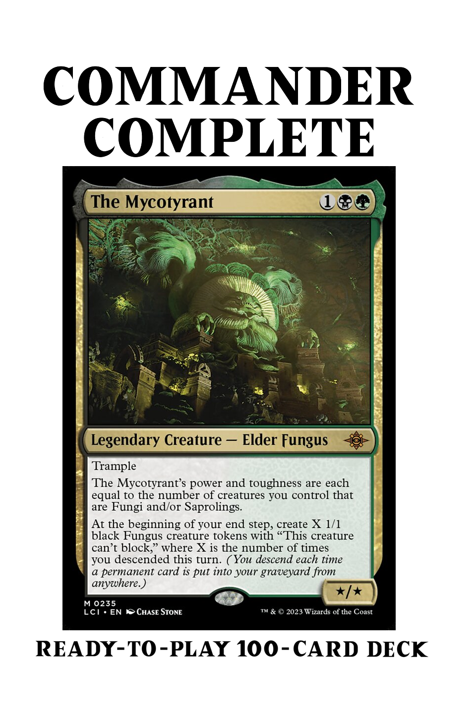 The Mycotyrant SAPROLINGS and FUNGUS DESCEND Magic MTG Custom Commander Deck