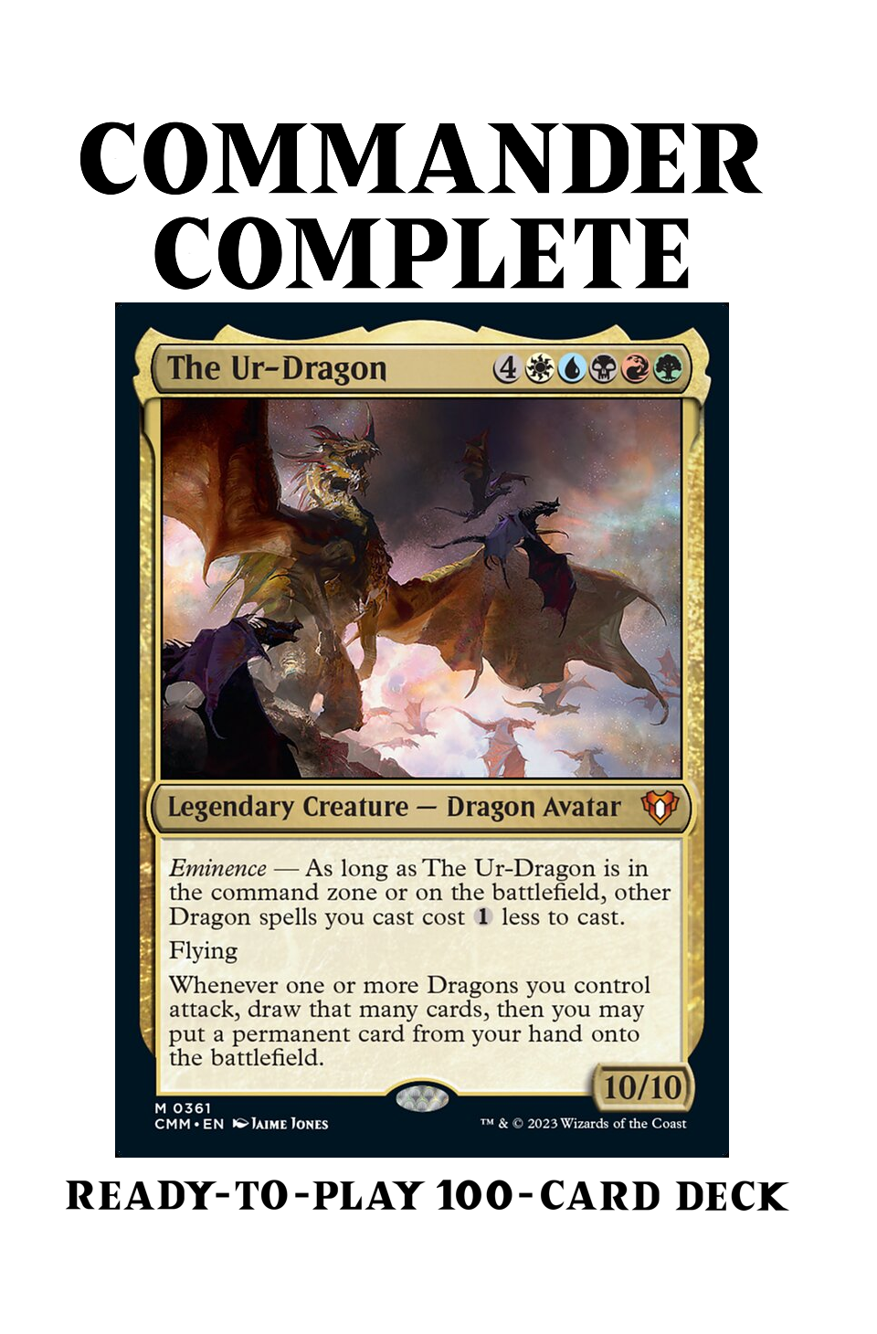 The Ur-Dragon ULTIMATE Dragon Tribal Five-Color Magic MTG Commander De ...