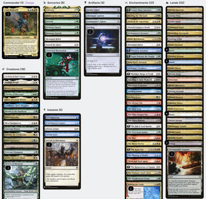 Tom Bombadil LotR SAGA ENCHANTRESS Five-Color Magic MTG Custom Commander Deck