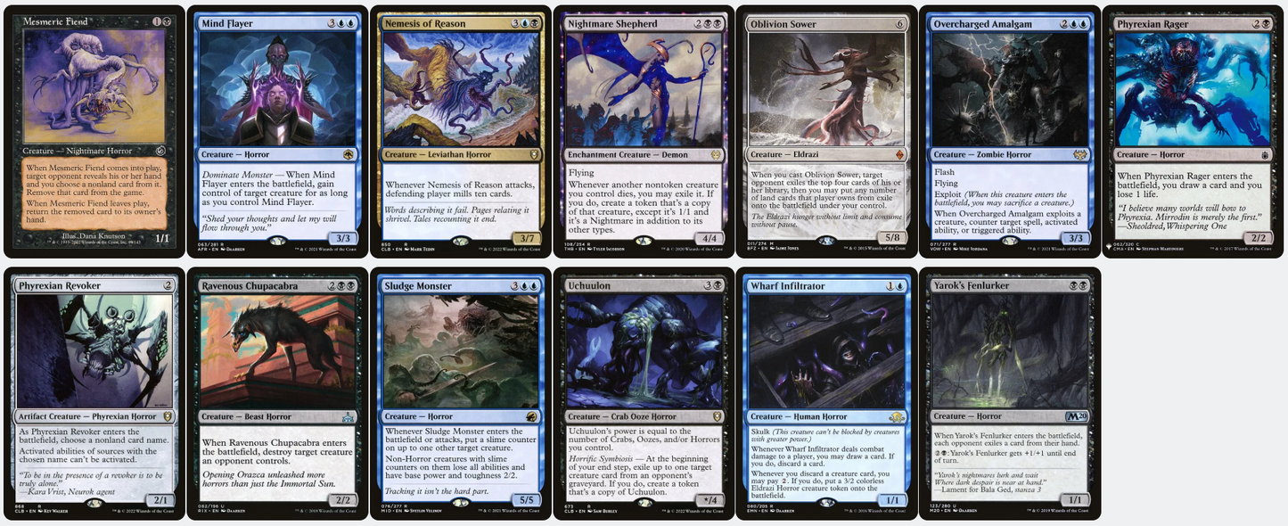 Umbris, Fear Manifest Mill Exile Nightmare Horror Tribal  Magic MTG Commander Deck