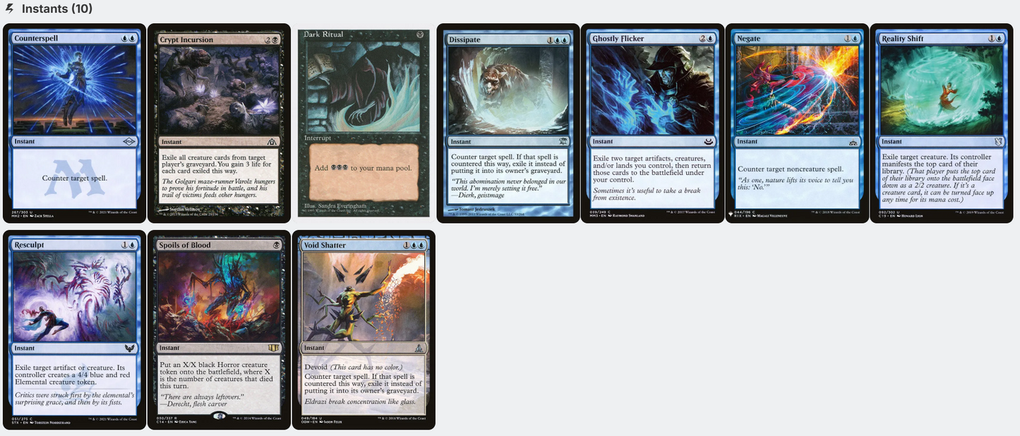 Umbris, Fear Manifest Mill Exile Nightmare Horror Tribal  Magic MTG Commander Deck