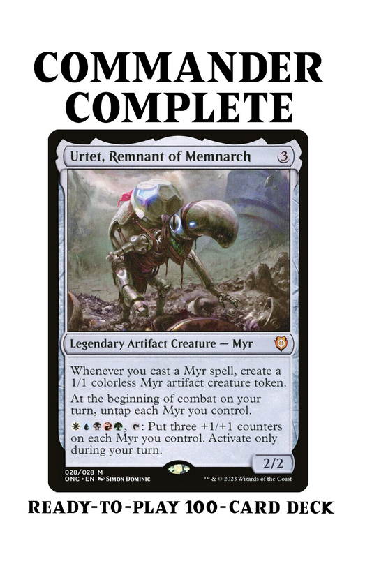 Urtet, Remnant of Memnarch MYR Tribal Five-Color Magic MTG Custom Commander Deck