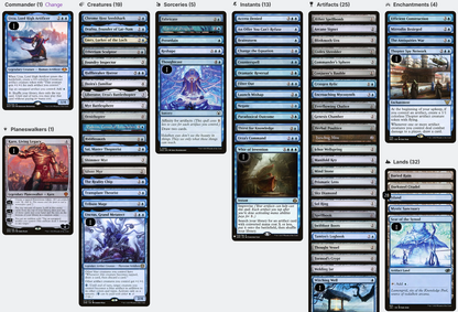 Urza, Lord High Artificer ARTIFACTS Affinity Metalcraft Magic MTG Commander Deck