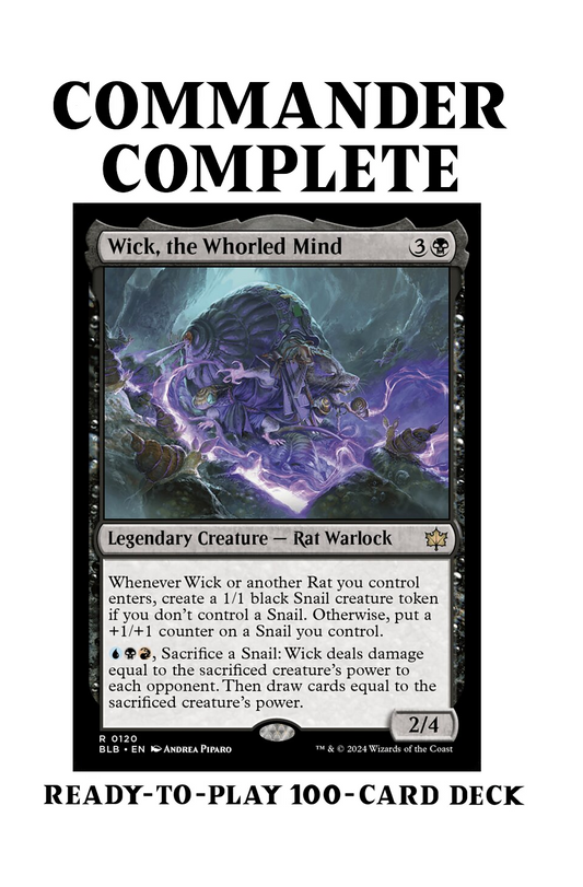 Wick, the Whorled Mind RAT TRIBAL SHAPESHIFTERS Magic MTG Custom Commander Deck