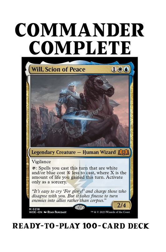 Will, Scion of Peace LIFEGAIN X-SPELLS WOE Wilds of Eldraine Magic Mtg Custom Commander Deck