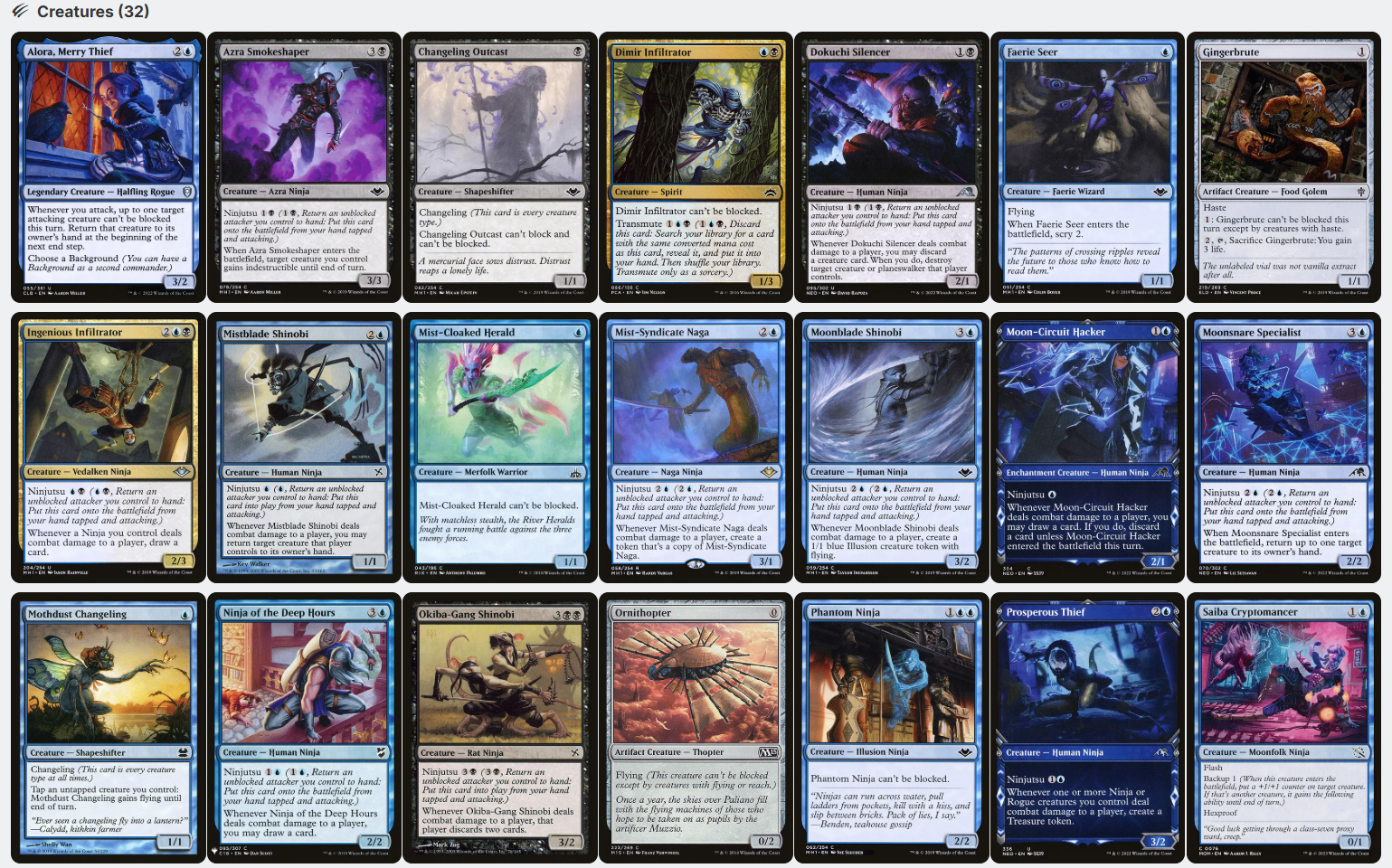 Yuriko, the Tiger's Shadow Ninja Tribal Ninjitsu Magic MTG Commander Deck Yuriko, the Tiger's Shadow Ninja Tribal Ninjitsu Magic MTG Commander Deck